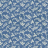 Blue White Floral Jaal Printed Fabric Material
